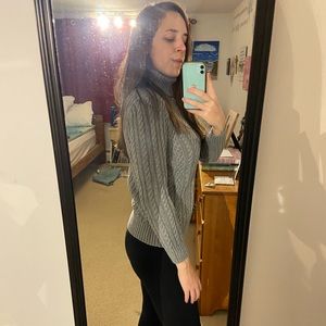 Gray turtle neck sweater